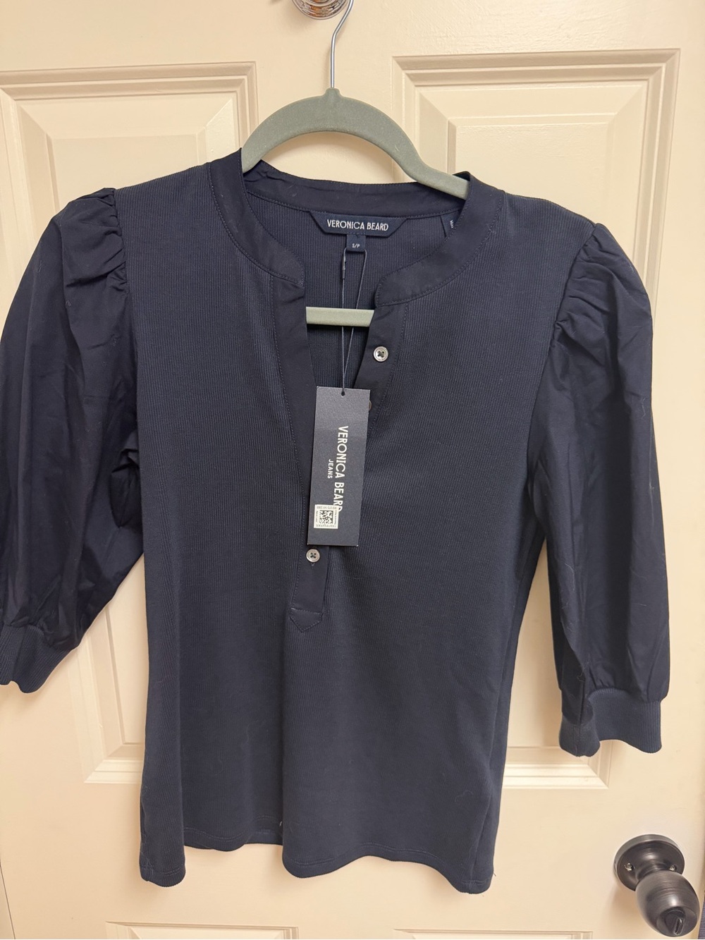 Veronica Beard Coralee Puff-Sleeve Top Size Small - Picture 6 of 7